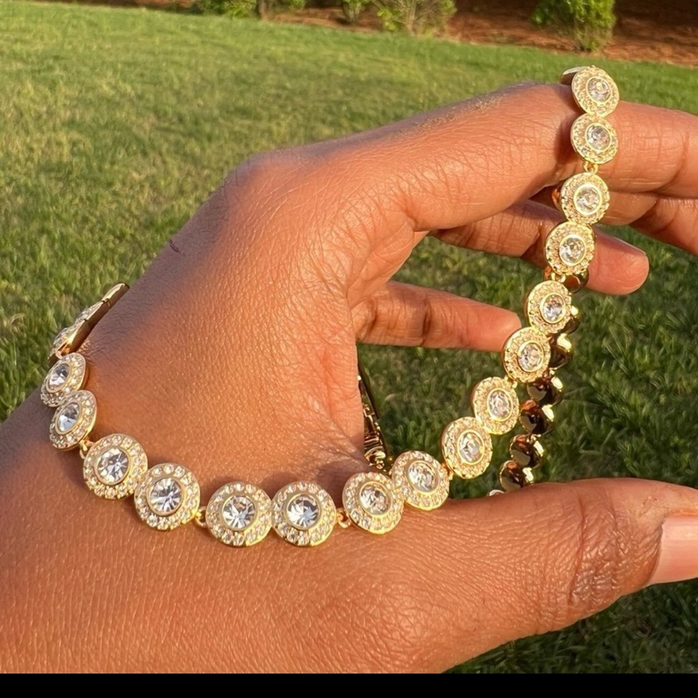 - 14KT Gold Plated swarovski elements necklace - not swan stamped - Picture 6 of 13